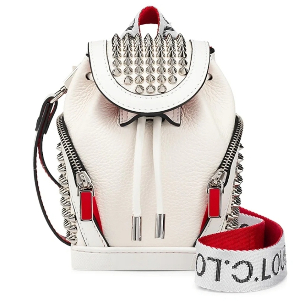 Auth Christian Louboutin Explorafunk Spiked Keyring Crossbody Bag